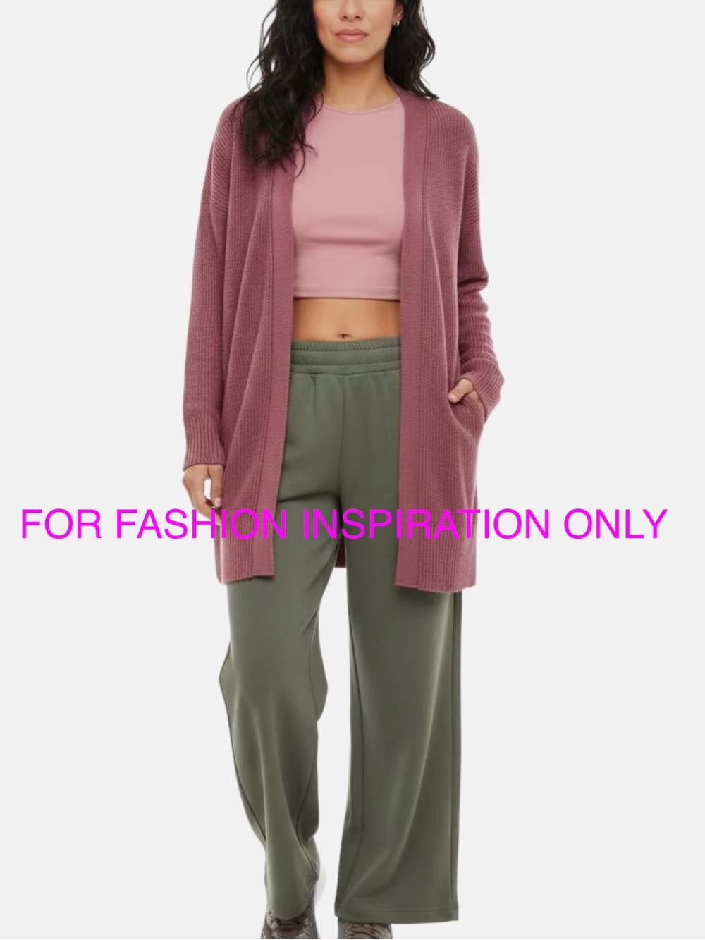 Magaschoni Knit Cardigan XSmall Pink Open front Minimalist Soft Luxe Sweater